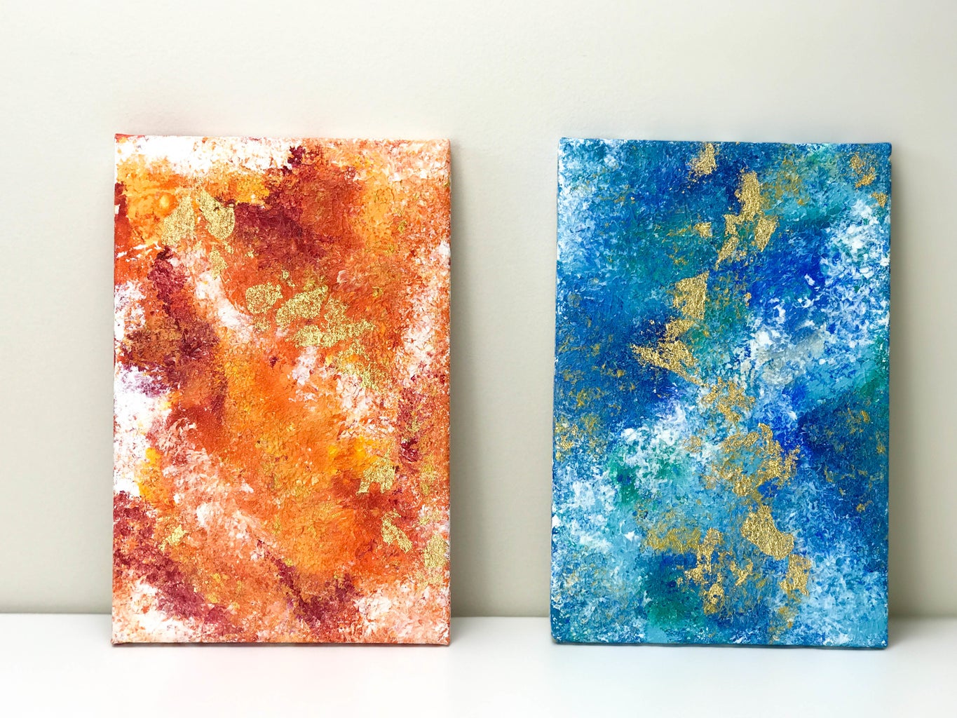 diy gold acrylic abstract painting : 13 steps (with pictures) instructables diy gold acrylic abstract