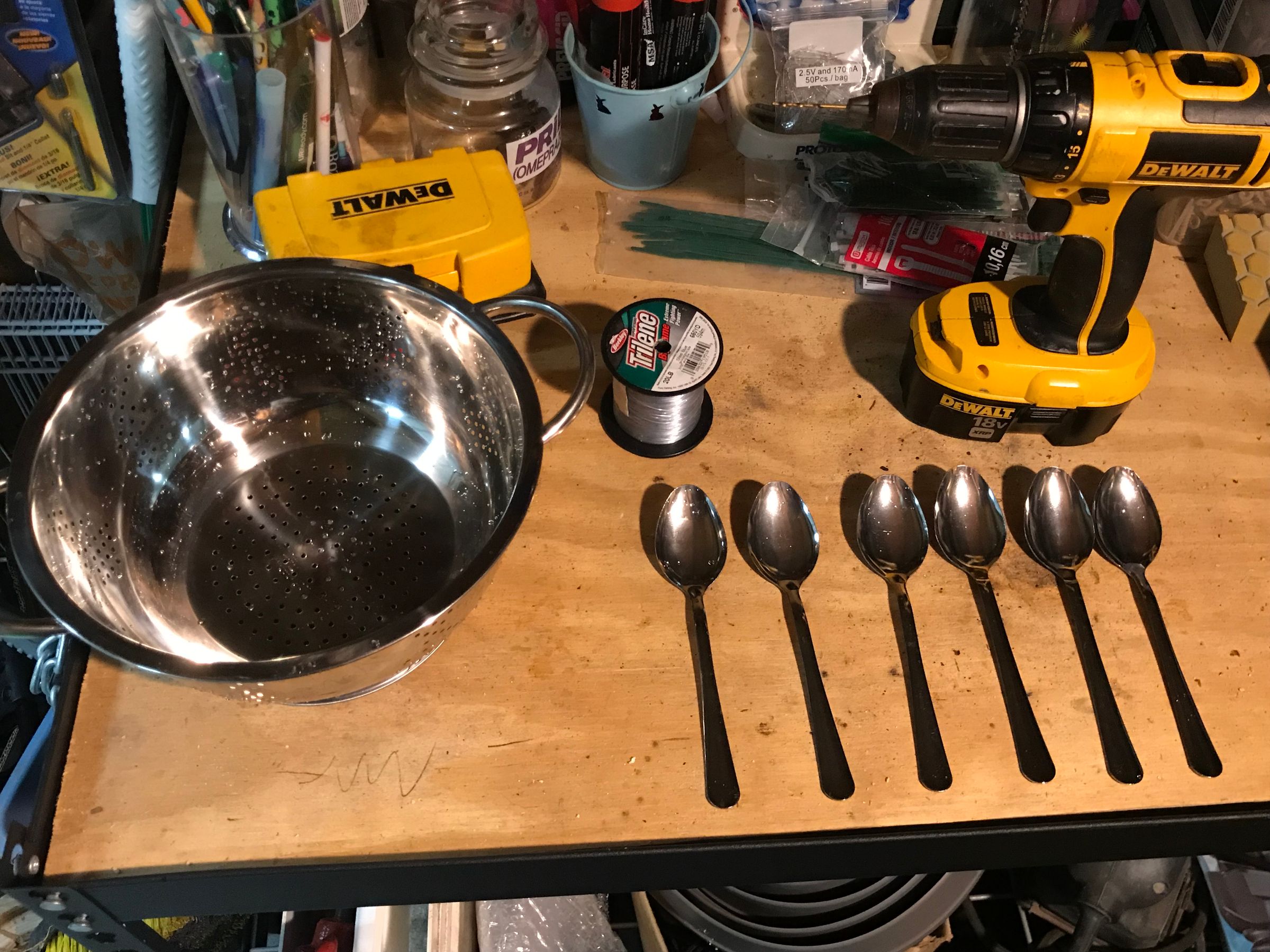 Colander Wind Chime 6 Steps Instructables
