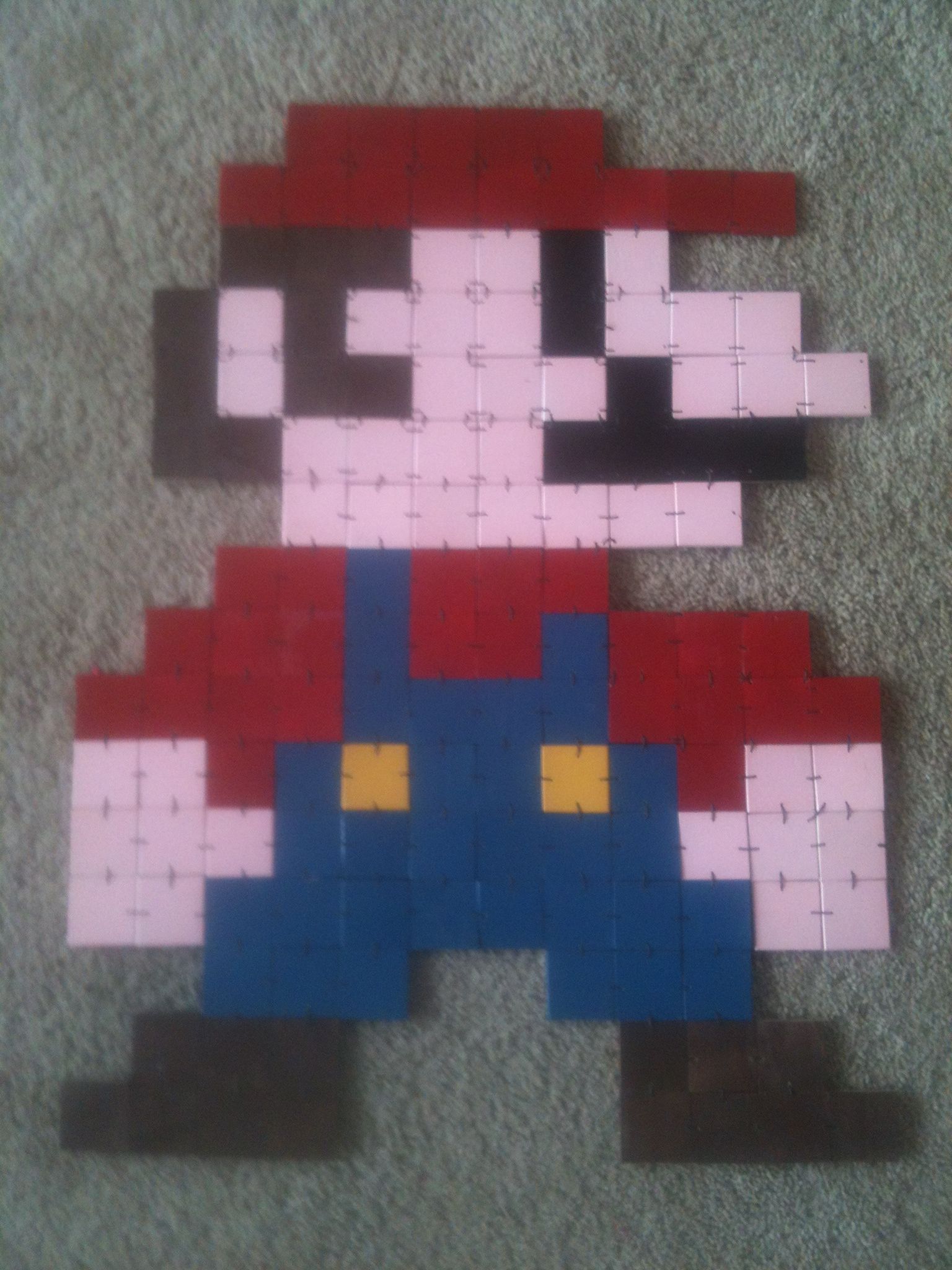 DIY guide for GIANT 8-Bit Mario with step-by-step instructions