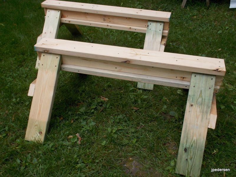 Heavy Duty I-Beam Saw Horses : 3 Steps 