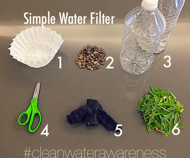 easy way to filter water at home