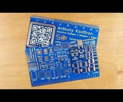 DIY guide for PCB Business Card Ruler With QR and NFC with step-by-step instructions