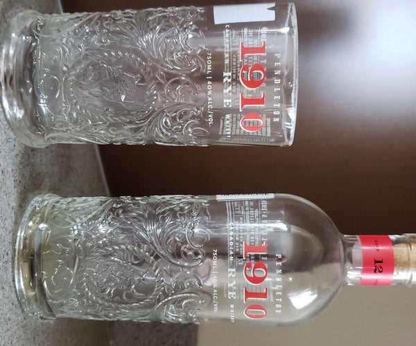 Recycling Whiskey Bottles Into Drinking Glasses