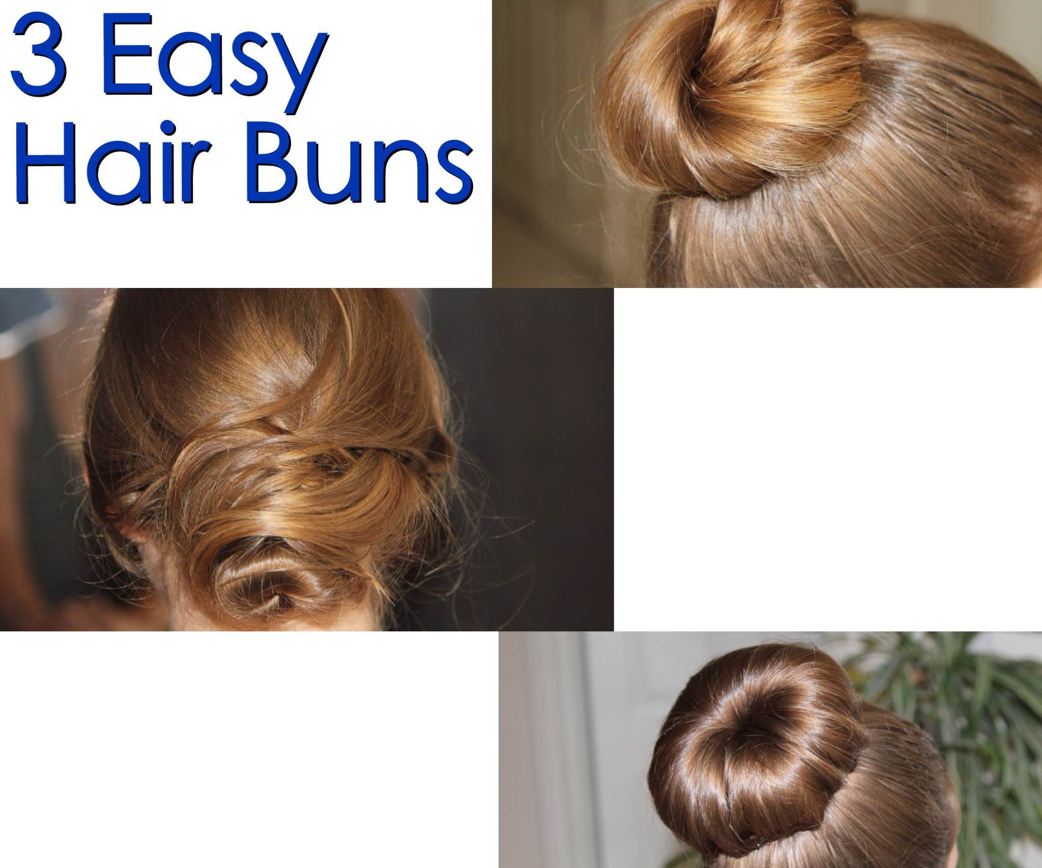3 Easy Hair Buns 4 Steps (with Pictures) Instructables
