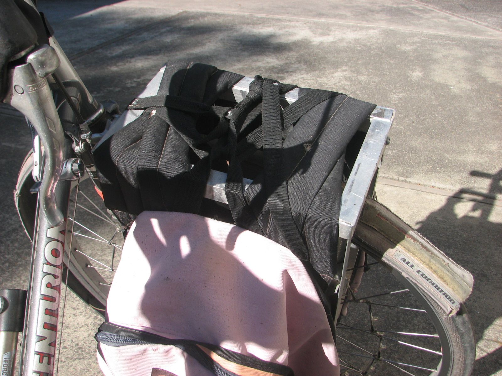 bike rack and panniers