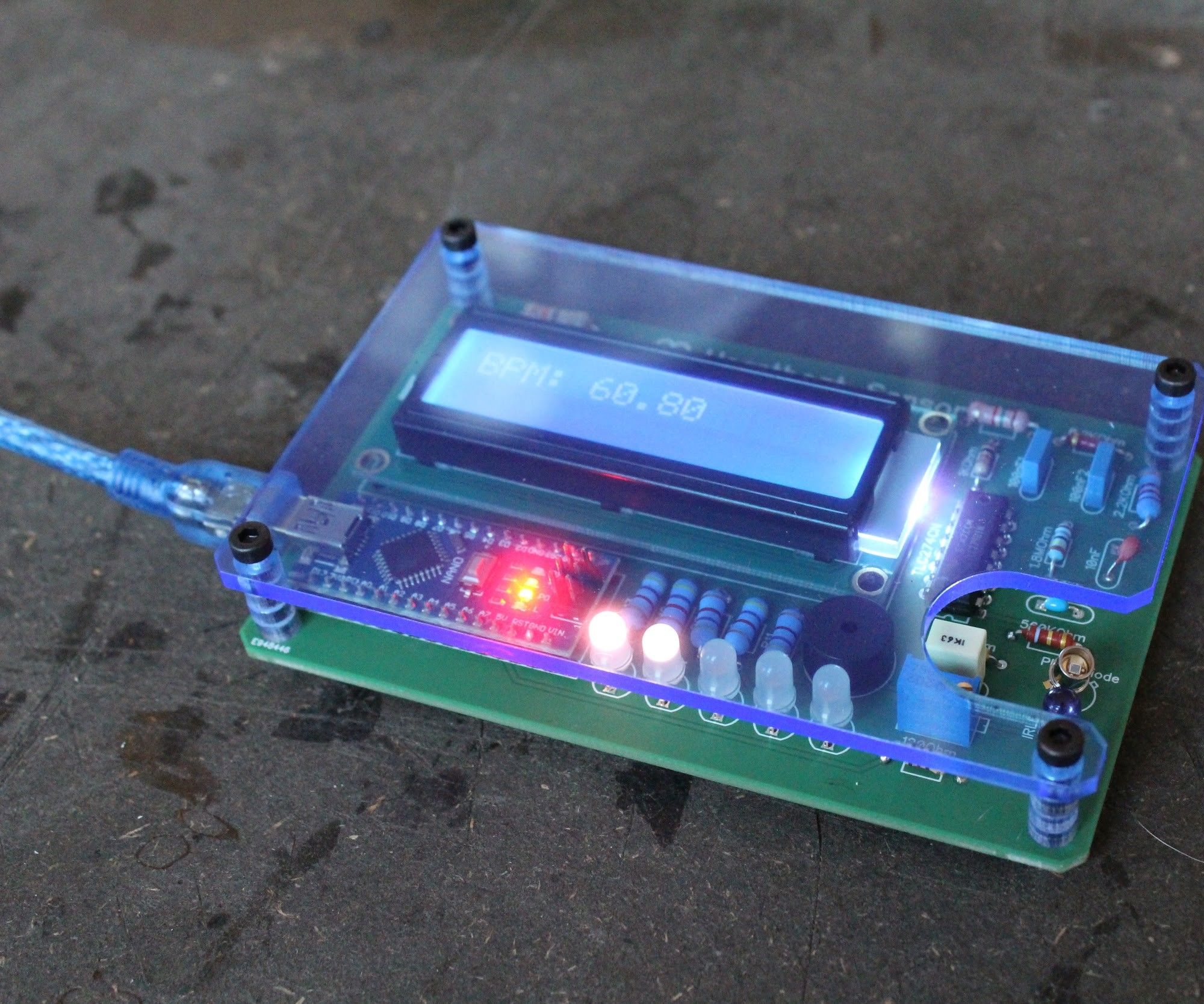 Heartbeat Sensor phablabs 5 Steps Instructables