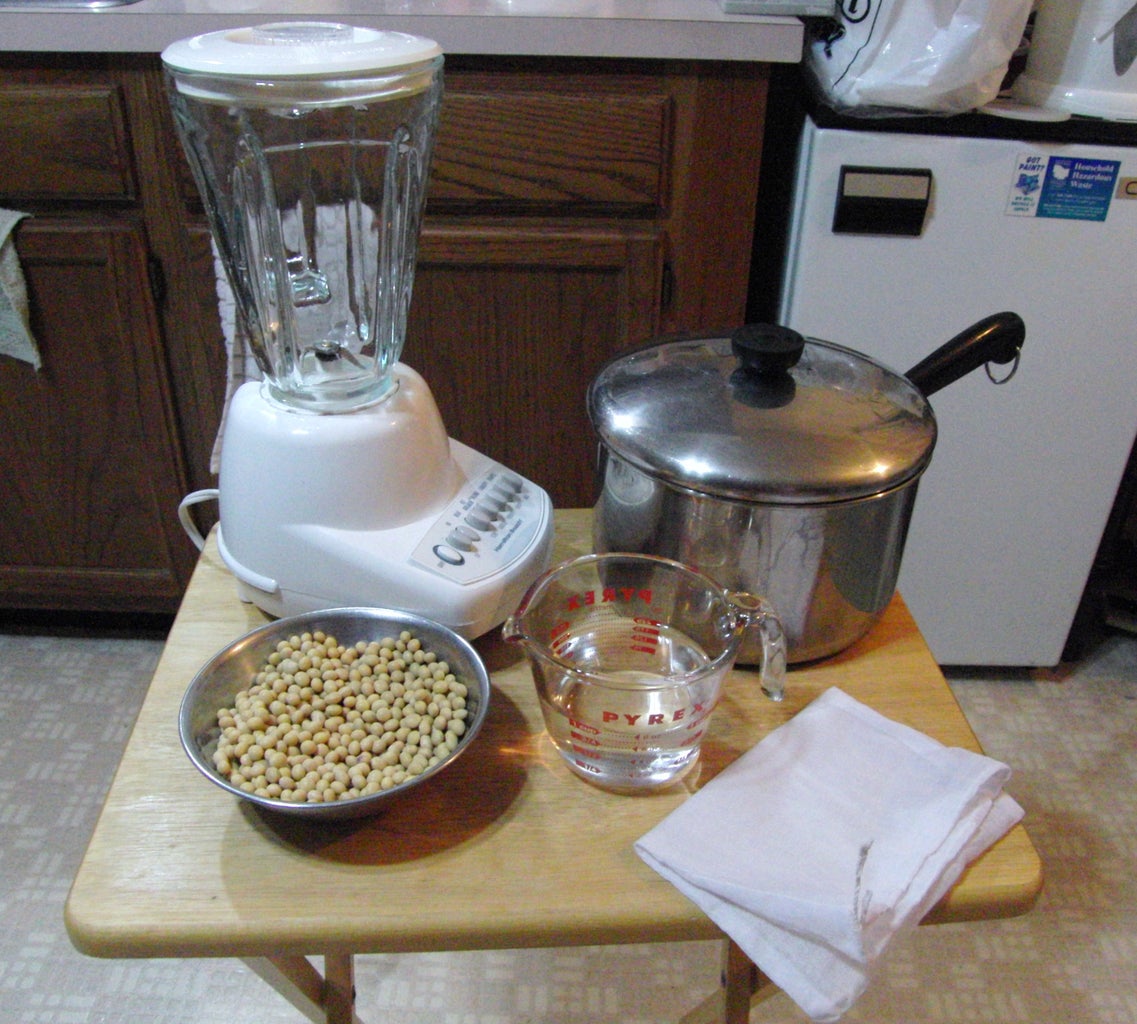 Step 1 - Soak Soybeans