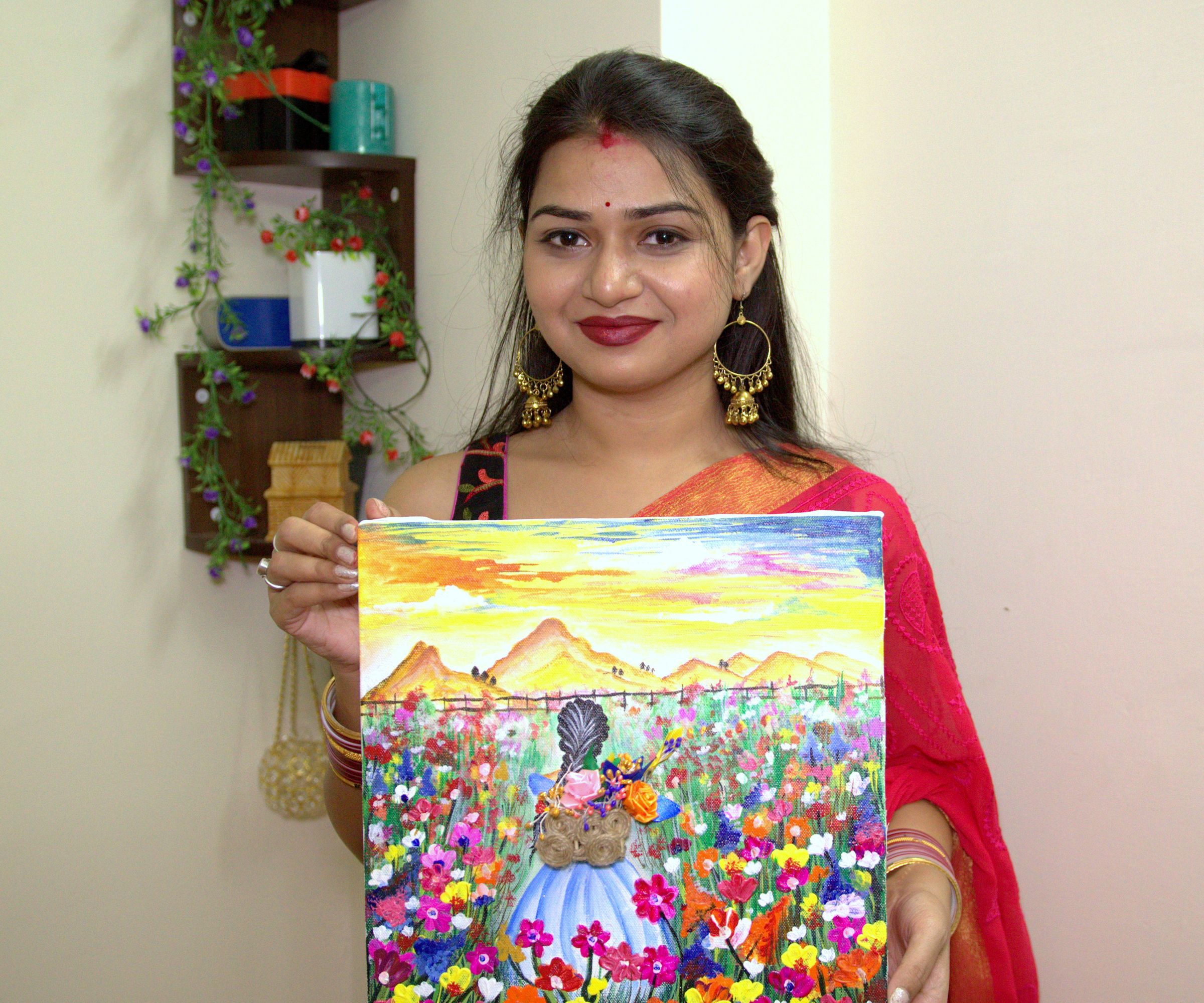 3d garden canvas art work DIY Project DIY Project Image