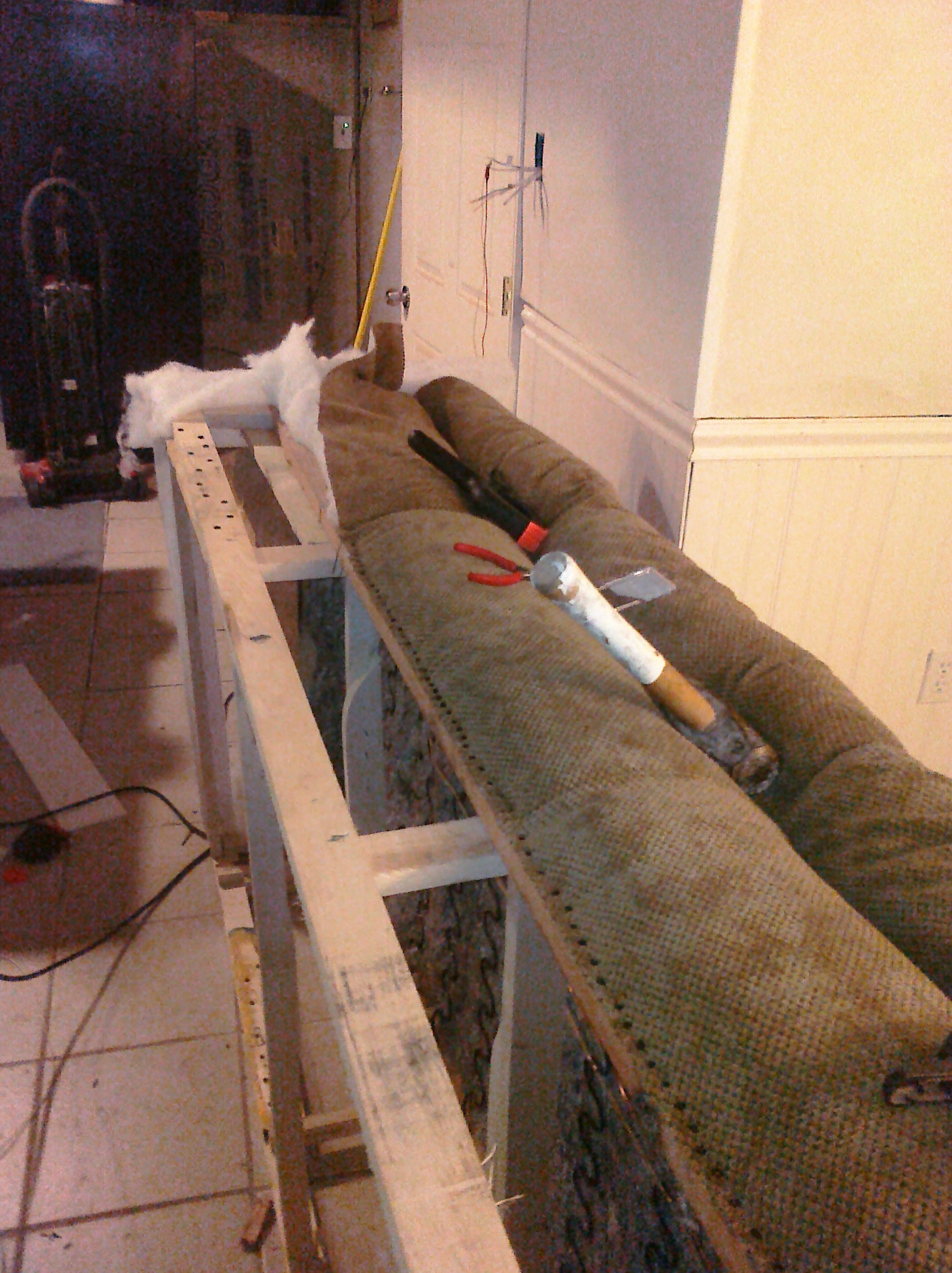 How to Move a Couch Through a Tight Door AKA How to Dissassemble a