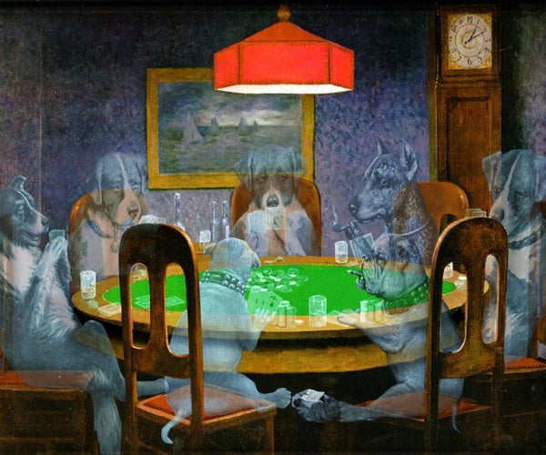 Ghost Dogs Playing Poker (ghosting Any Image in a Scene Is the Same)