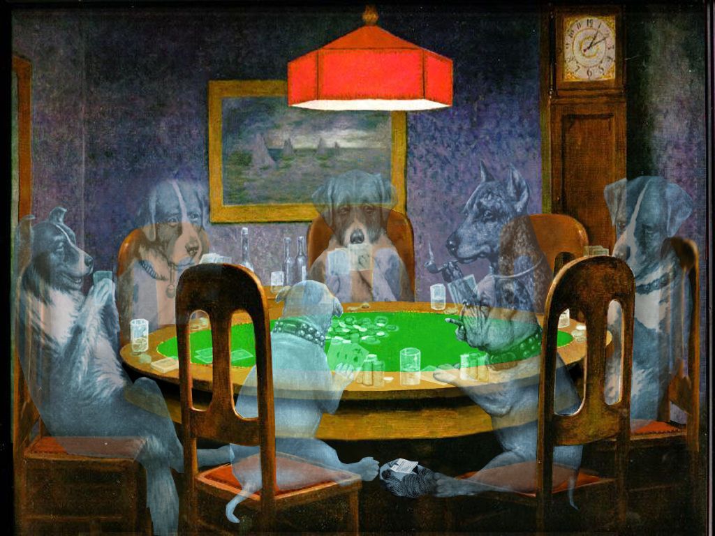Ghost Dogs Playing Poker (ghosting Any Image in a Scene Is the Same