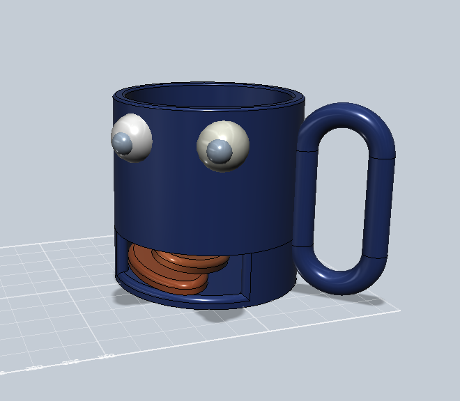 123D Cookie Monster Mug With Cookie Holder
