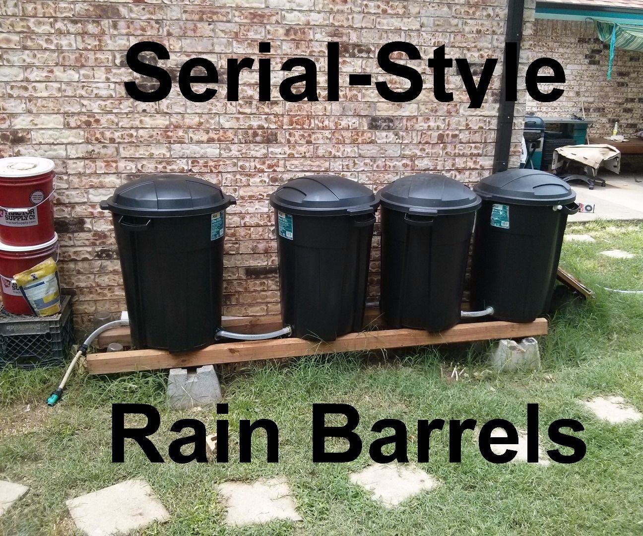 Serial-Style Rain Barrels 