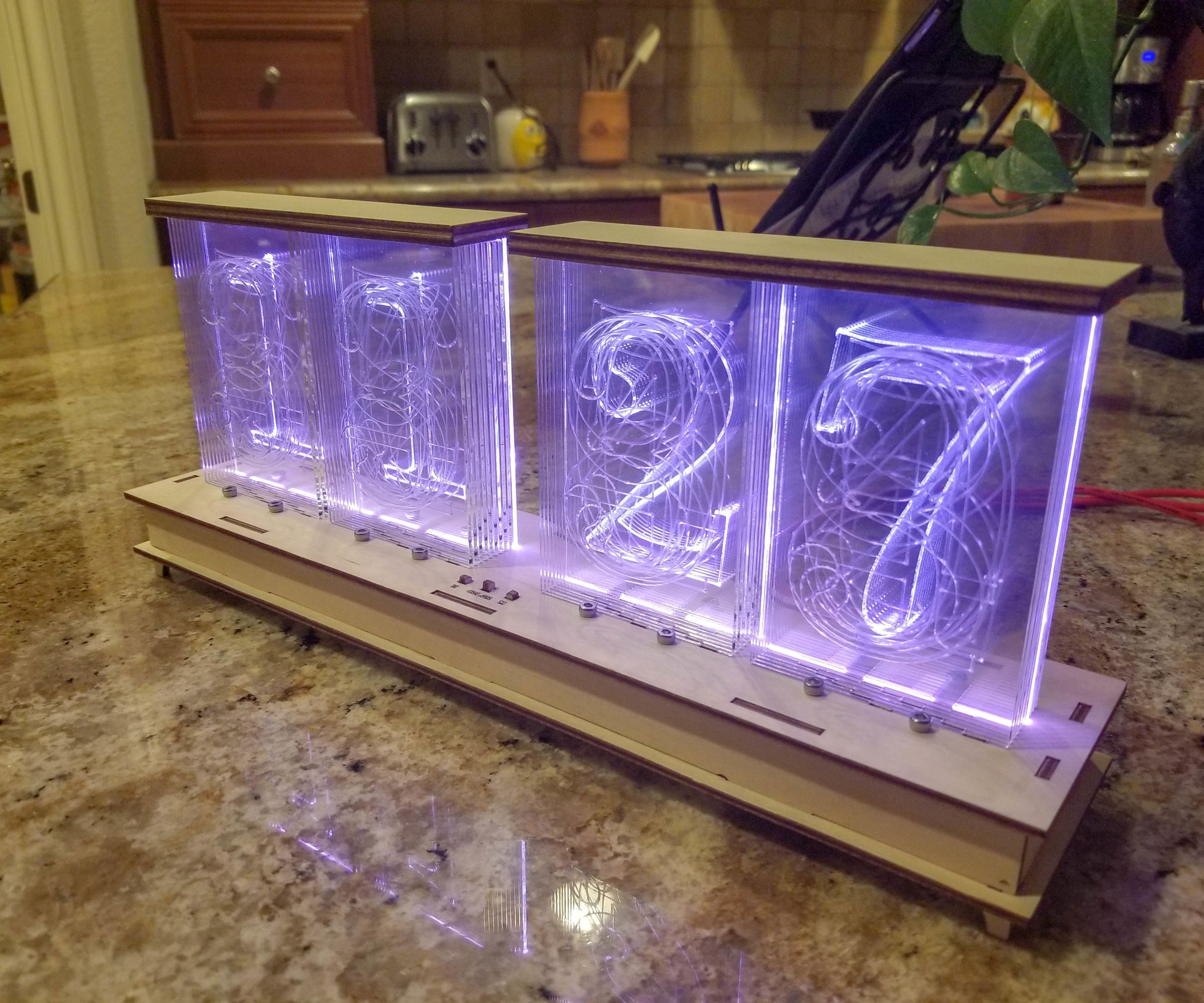 Faux Nixie Tube Clock
