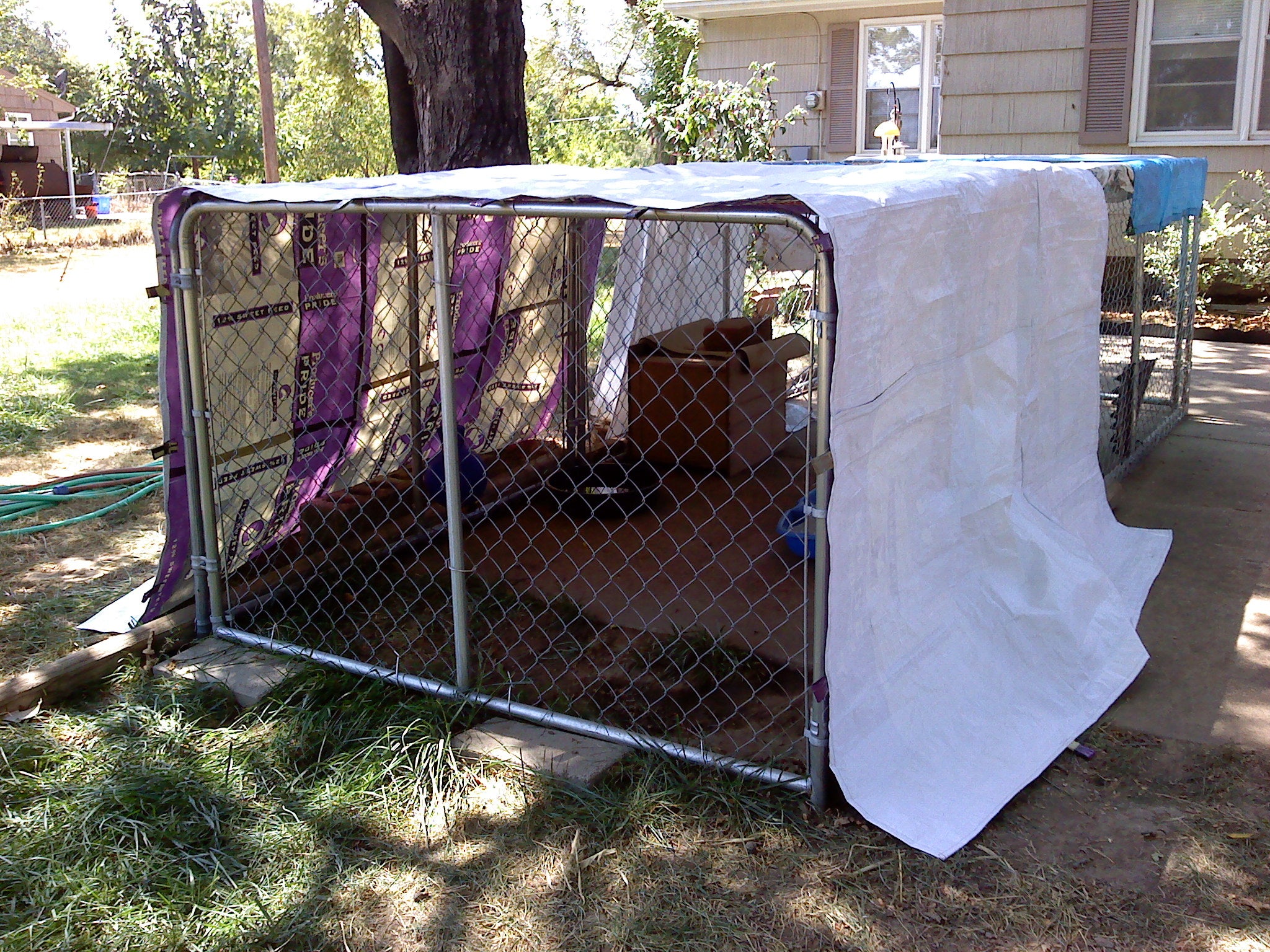 DIY Shelter Kennel Cover From Feed Sacks 6 Steps (with Pictures