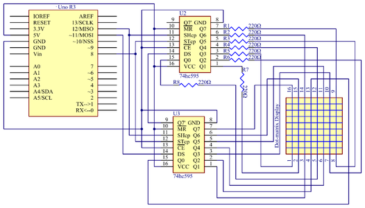 Dot Matrix LED Display Using Arduino Uno R3 : 6 Steps - Instructables