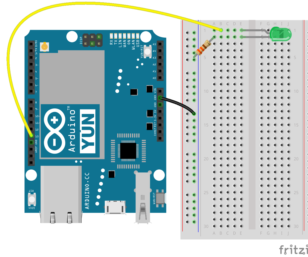 DIY guide for IoT Workshop: Lab 1 - Digital Output with step-by-step instructions