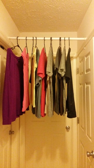 Air Dry Clothes When You Have Limited Space 3 Steps Instructables Air Dry Clothes When You Have Limited, Can You Use A Shower Curtain Rod To Hang Clothes