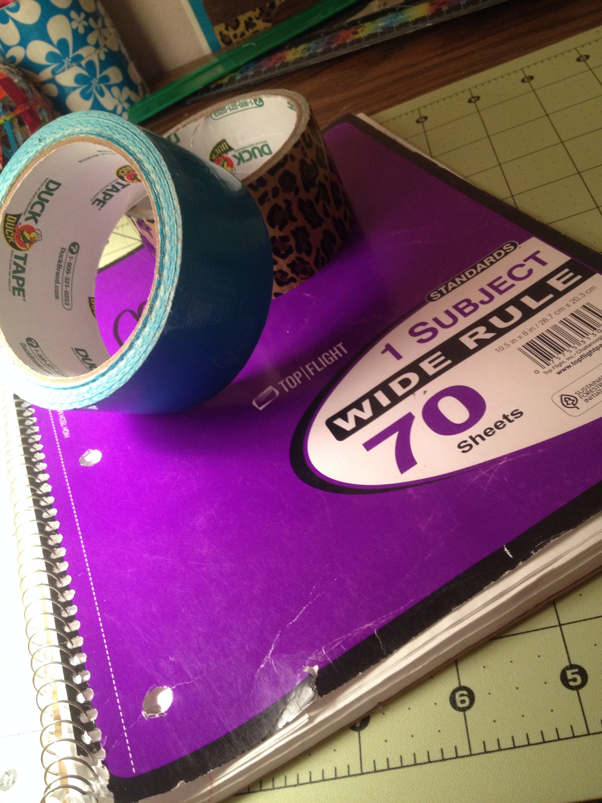 How To Personalize Your Notebooks With Duct Tape!!! 7 Steps
