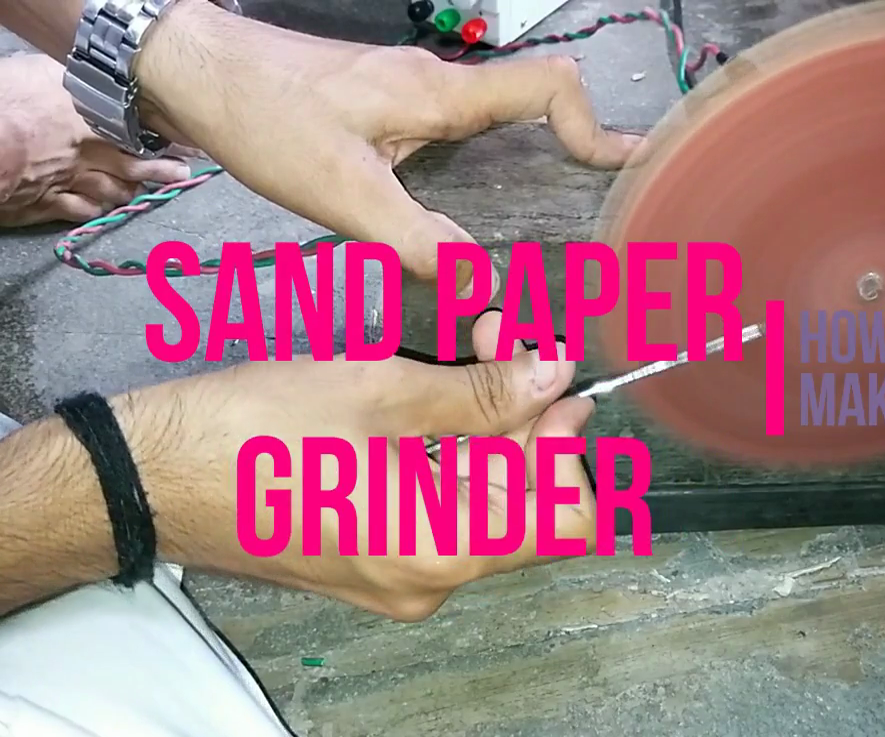 how to make sand paper grinder [diy] by brain washer DIY Project - Step ...