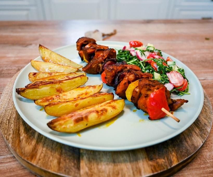 Pork Tenderloin Skewers With Potatoes