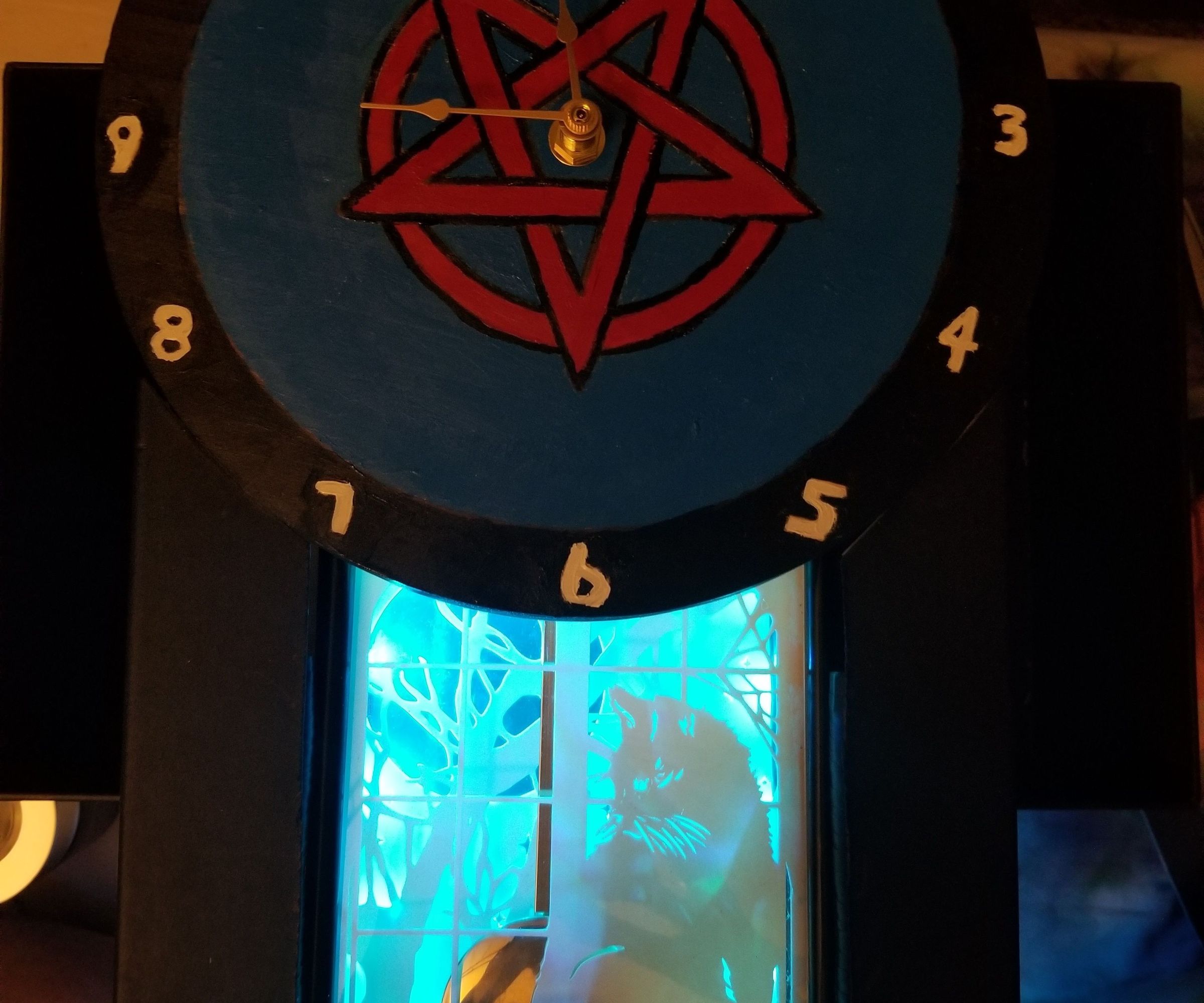 3-d led lightbox pendulum clock from shoebox DIY Project DIY Project Image
