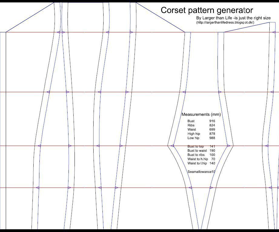 DIY guide for The corset pattern generator with step-by-step instructions
