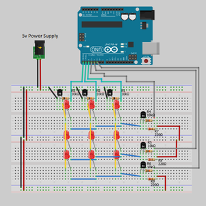 Multiplexing With Arduino - Transistors (I Made It at Techshop) : 7 ...