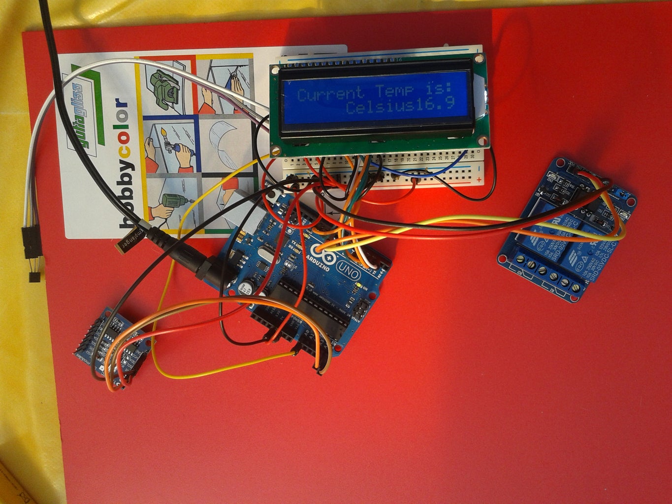 Arduino LCD Thermometer / Temperature Control With TMP36GZ Temp Sensor ...