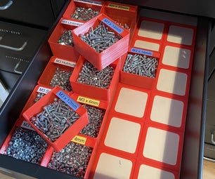 3D Printed Screw Organizer for the IKEA Helmer Drawer