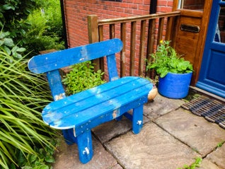 Banco de jardim de paletes