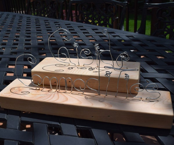 Wire Letters Sculpture