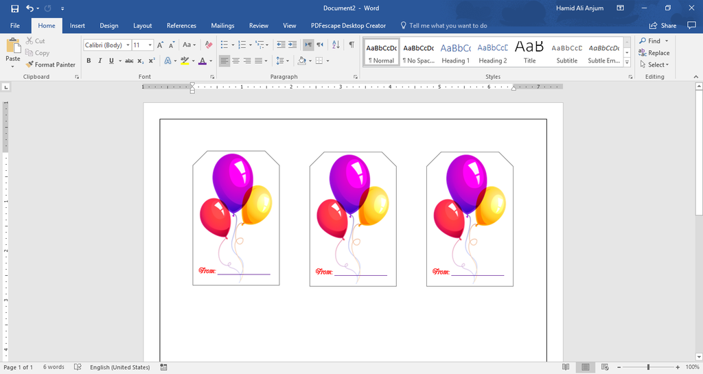 Create Gift Tags at Home by Using Microsoft® Word : 11 Steps ...