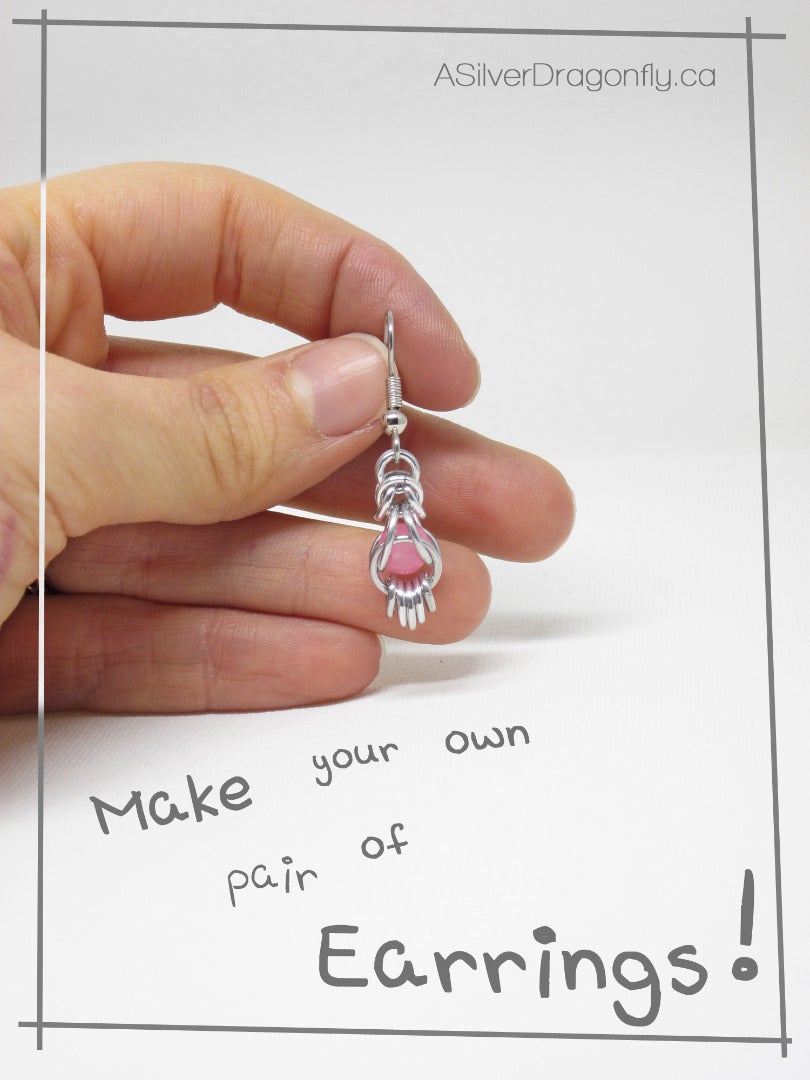 Captive Bead Chainmaille Earrings 27 Steps (with Pictures