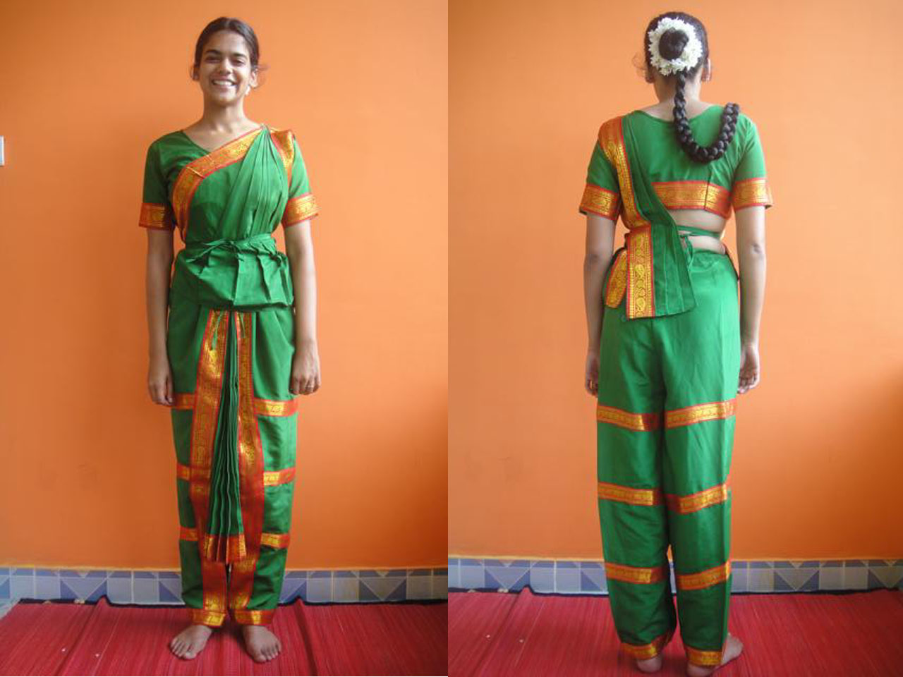 bharatanatyam saree style costume