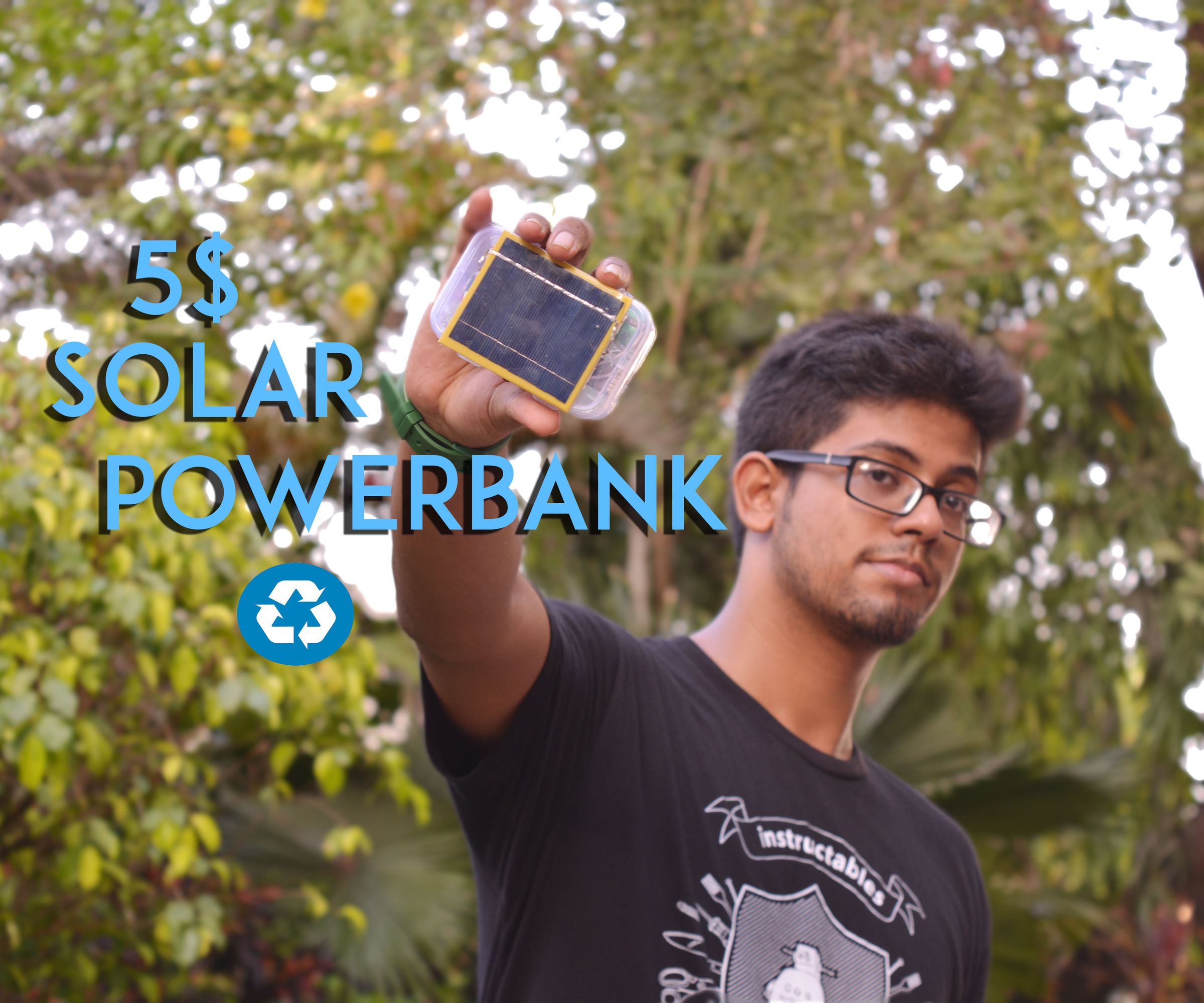 5 $ solar power bank from recycled laptop battery DIY Project DIY Project Image