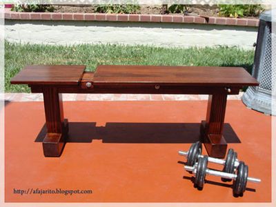 Weight Bench (5 Position,Flat/Incline) Doubles As Patio Bench : 10 ...