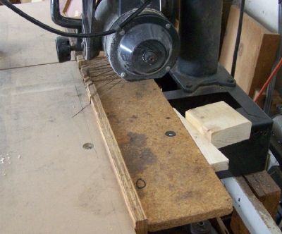 Sears Radial Arm Saw--Homemade Table 