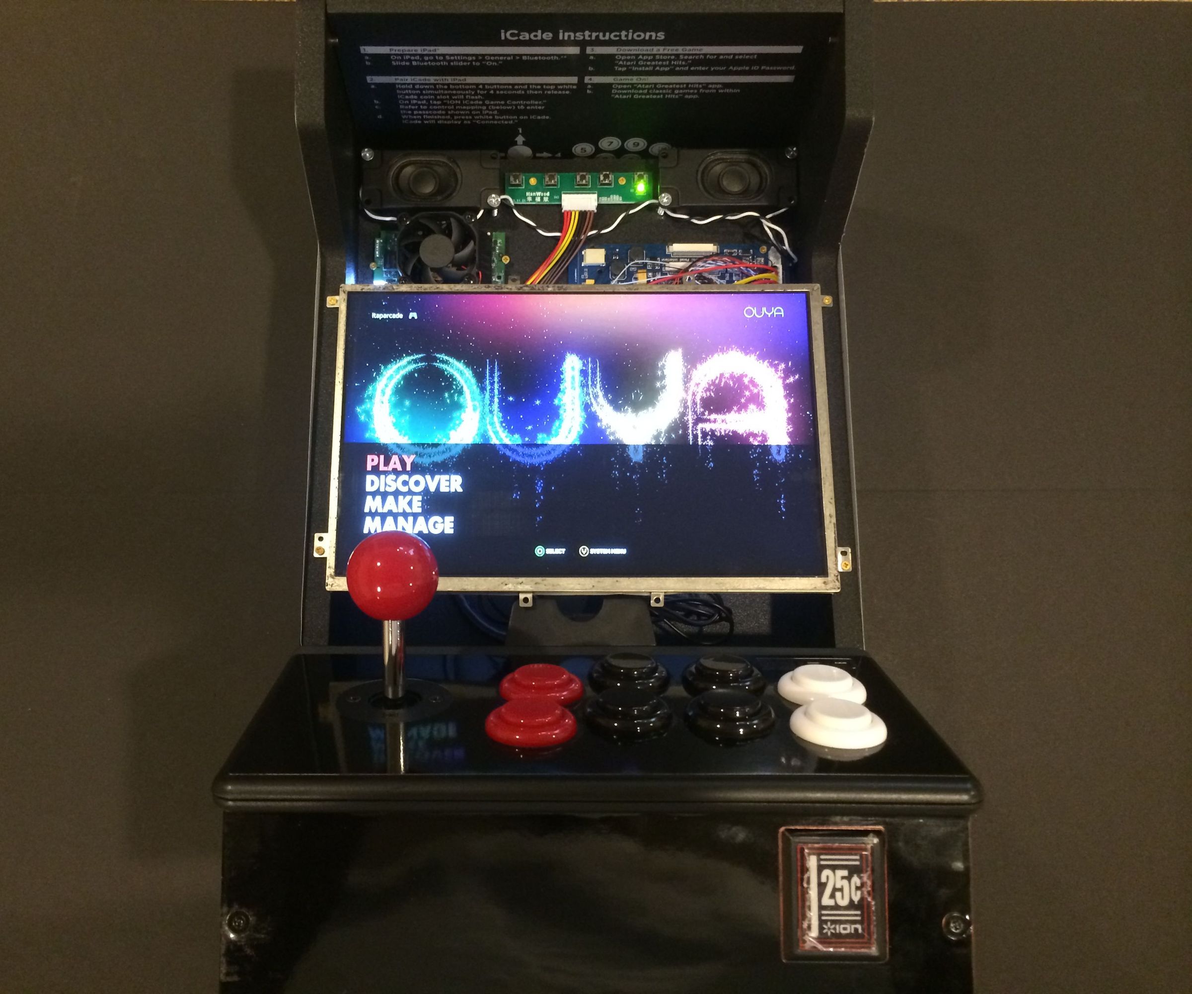 DIY guide for O-Cade: Portable OUYA Mini-Arcade Cabinet with Mobile Charging Station with step-by-step instructions