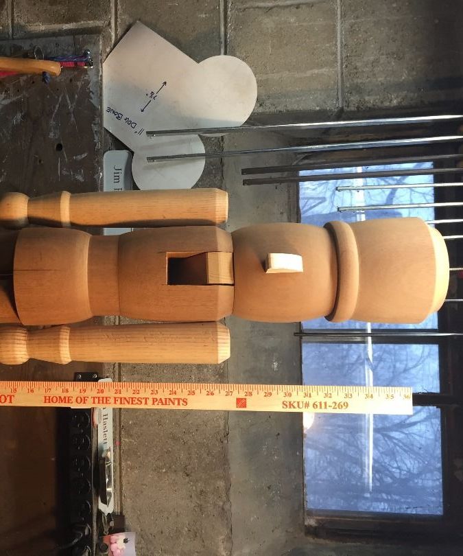 3 Foot Tall Wooden Nutcracker Hearth Decoration