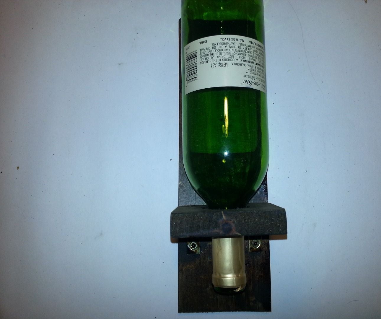 Upside Down Bottle Holder 3 Steps Instructables