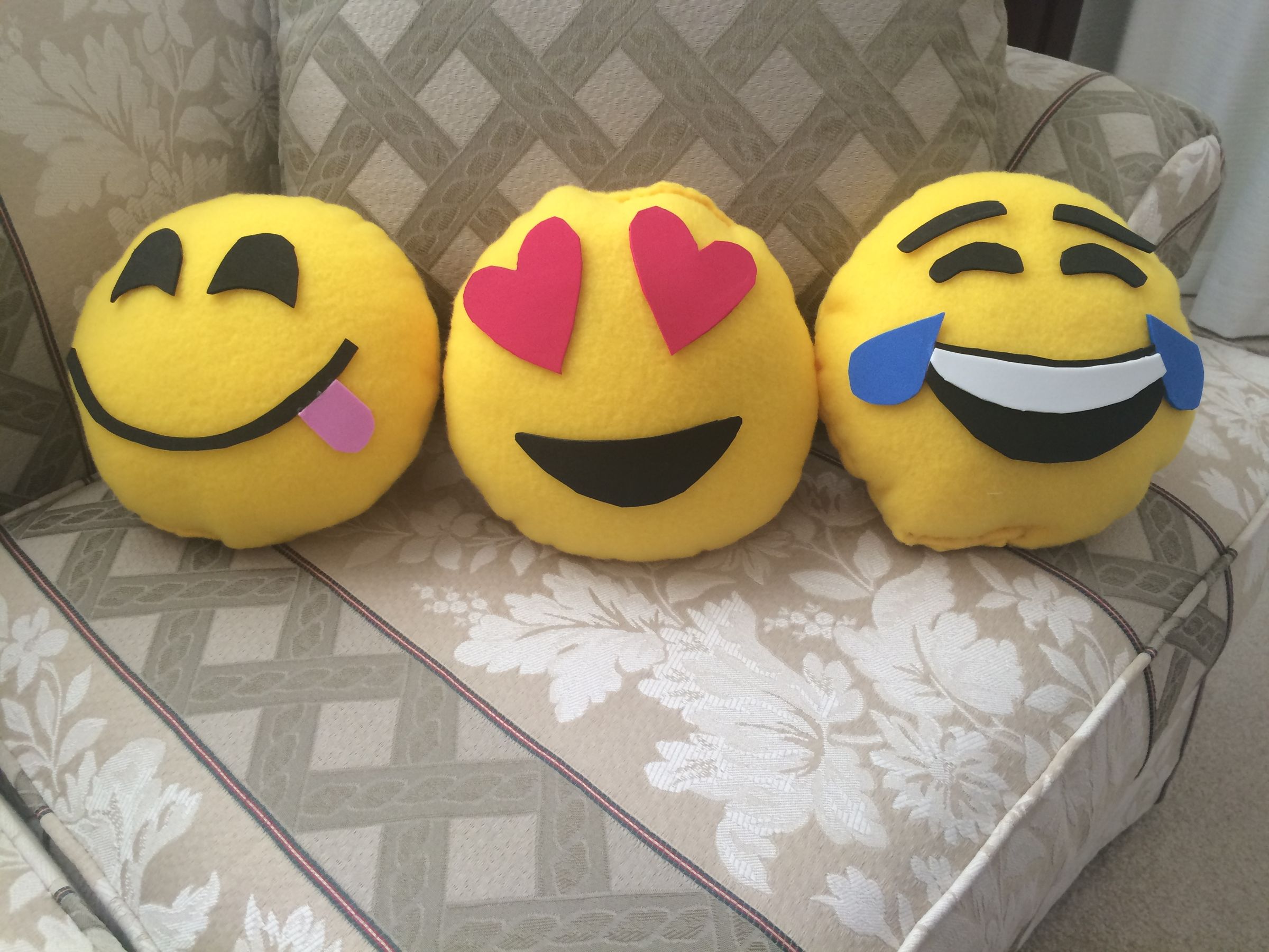 stitch emoji pillow
