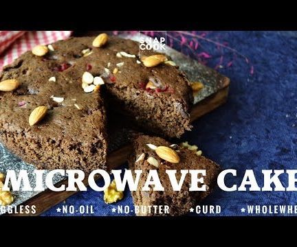 DIY guide for Eggless Microwave Cake - Wholewheat Cake in Microwave with step-by-step instructions