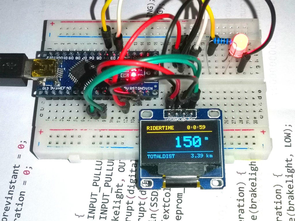 DIY Cycle Speedometer 6 Steps with Pictures Circuit Diagram