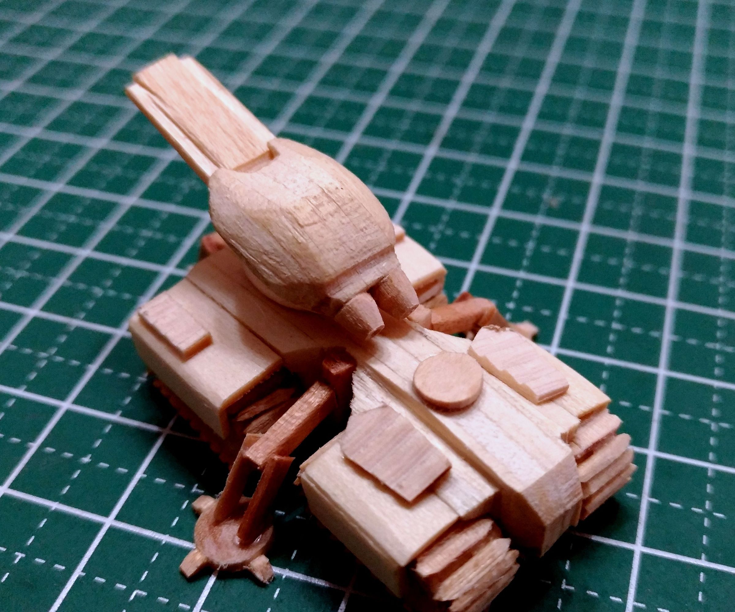 DIY guide for Starcraft 1 Terran Siege Tank Mini Popsicle Stick Model with step-by-step instructions