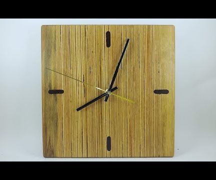 square wall clock from scrap plywood DIY Project - Step-by-Step DIY ...
