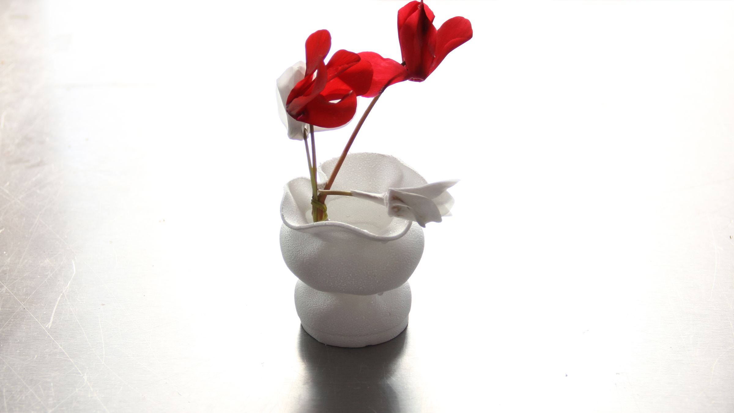 Designer Vases from Styrofoam Cups