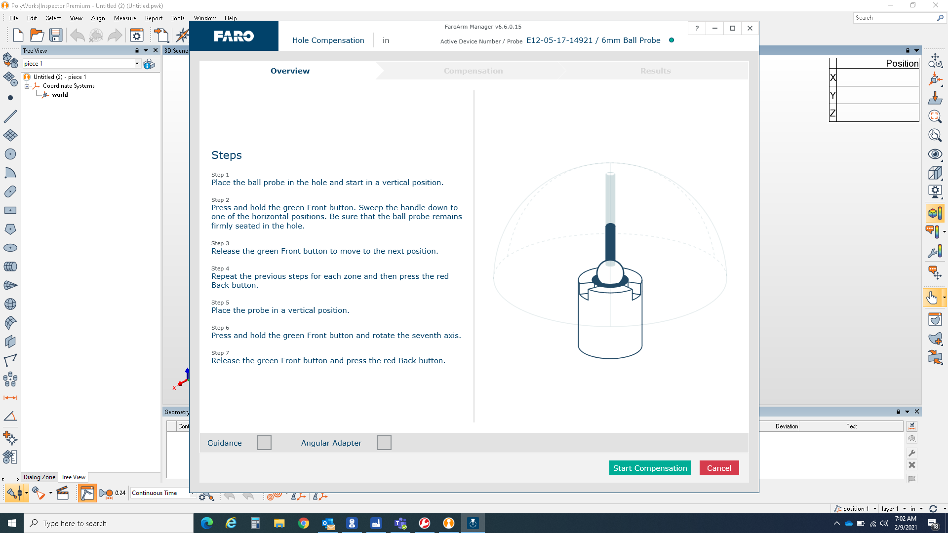 FARO Edge Arm Probe Calibration 11 Steps Instructables