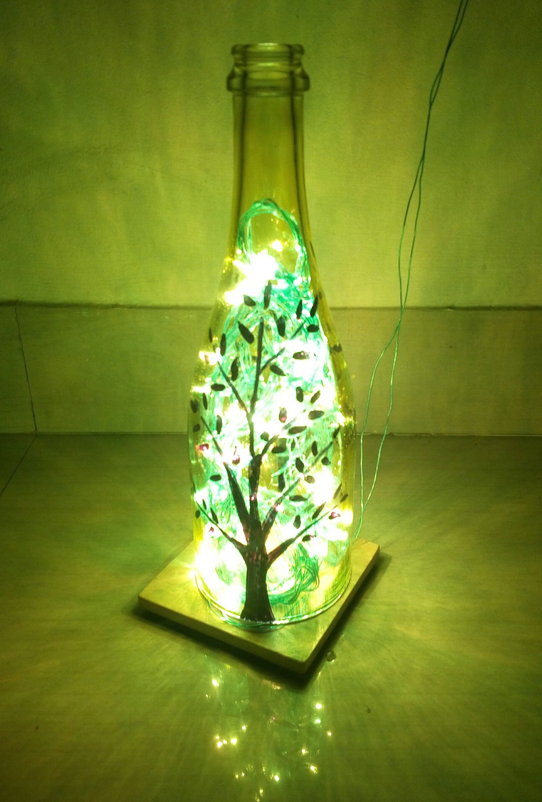 Simple Glass Bottle Lamp 3 Steps (with Pictures) Instructables