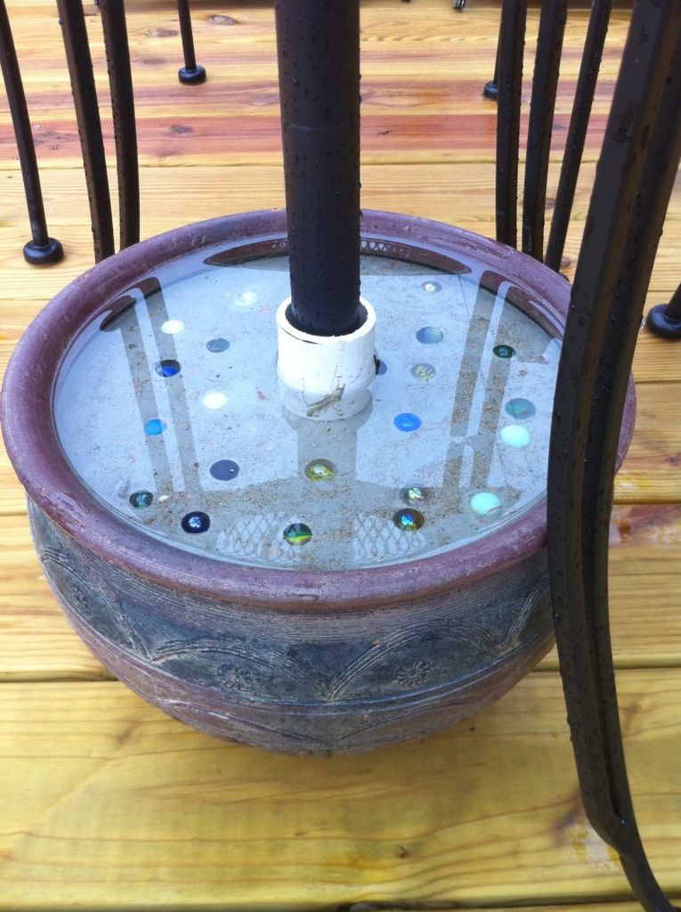 How To Make Your Own Patio Umbrella Base Patio Ideas